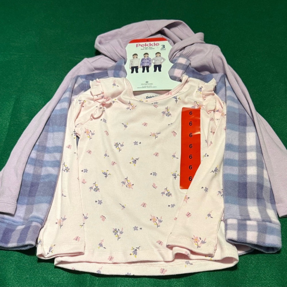 NWT Three Piece Girls Matching Set - Pink and Purple